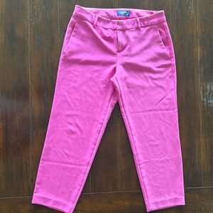 Old Navy Mid-Rise Harper bright pink cropped pants Size 6